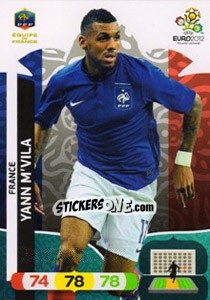 Sticker Yann M'Vila - UEFA Euro Poland-Ukraine 2012. Adrenalyn XL n. 84 - Panini