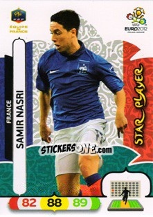 Sticker Samir Nasri - UEFA Euro Poland-Ukraine 2012. Adrenalyn XL n. 85 - Panini