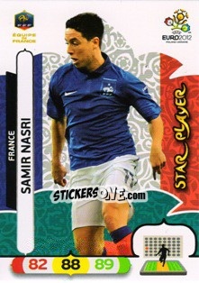 Figurina Samir Nasri - UEFA Euro Poland-Ukraine 2012. Adrenalyn XL - Panini