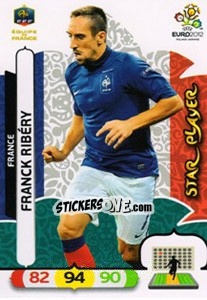 Sticker Franck Ribéry - UEFA Euro Poland-Ukraine 2012. Adrenalyn XL n. 87 - Panini
