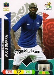 Sticker Alou Diarra - UEFA Euro Poland-Ukraine 2012. Adrenalyn XL - Panini