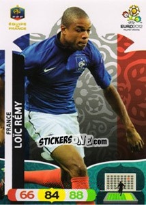 Sticker Loïc Rémy - UEFA Euro Poland-Ukraine 2012. Adrenalyn XL n. 90 - Panini