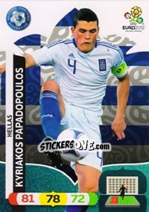 Sticker Kyriakos Papadopoulos - UEFA Euro Poland-Ukraine 2012. Adrenalyn XL - Panini