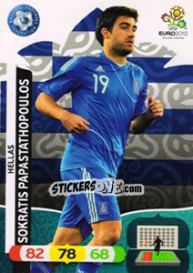 Sticker Sokratis Papastathopoulos - UEFA Euro Poland-Ukraine 2012. Adrenalyn XL - Panini