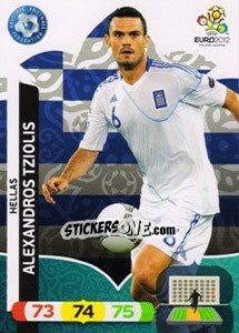 Cromo Alexandros Tziolis - UEFA Euro Poland-Ukraine 2012. Adrenalyn XL - Panini