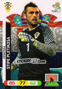 Sticker Stipe Pletikosa - UEFA Euro Poland-Ukraine 2012. Adrenalyn XL - Panini