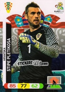 Sticker Stipe Pletikosa - UEFA Euro Poland-Ukraine 2012. Adrenalyn XL n. 103 - Panini