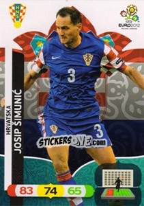 Sticker Josip šimunic - UEFA Euro Poland-Ukraine 2012. Adrenalyn XL n. 104 - Panini