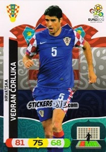 Sticker Vedran Corluka - UEFA Euro Poland-Ukraine 2012. Adrenalyn XL - Panini