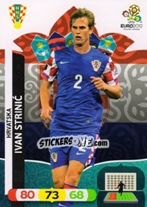Sticker Ivan Strinic - UEFA Euro Poland-Ukraine 2012. Adrenalyn XL n. 106 - Panini