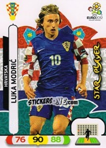 Sticker Luka Modric - UEFA Euro Poland-Ukraine 2012. Adrenalyn XL - Panini