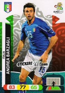 Sticker Andrea Barzagli - UEFA Euro Poland-Ukraine 2012. Adrenalyn XL n. 117 - Panini