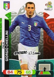 Sticker Giorgio Chiellini - UEFA Euro Poland-Ukraine 2012. Adrenalyn XL n. 120 - Panini