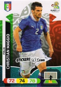 Sticker Christian Maggio - UEFA Euro Poland-Ukraine 2012. Adrenalyn XL - Panini