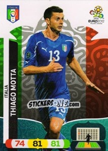Sticker Thiago Motta - UEFA Euro Poland-Ukraine 2012. Adrenalyn XL - Panini