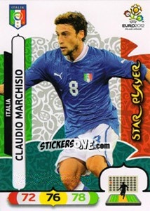 Sticker Claudio Marchisio - UEFA Euro Poland-Ukraine 2012. Adrenalyn XL n. 127 - Panini