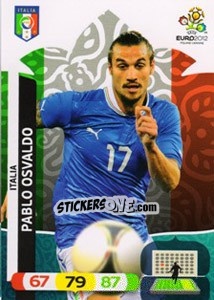 Figurina Pablo Osvaldo - UEFA Euro Poland-Ukraine 2012. Adrenalyn XL n. 130 - Panini