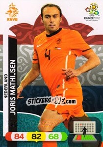 Sticker Joris Mathijsen - UEFA Euro Poland-Ukraine 2012. Adrenalyn XL n. 136 - Panini