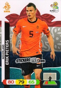 Sticker Erik Pieters - UEFA Euro Poland-Ukraine 2012. Adrenalyn XL n. 137 - Panini