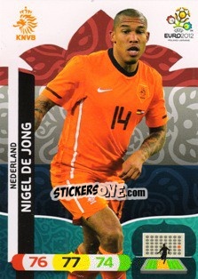 Sticker Nigel de Jong - UEFA Euro Poland-Ukraine 2012. Adrenalyn XL n. 140 - Panini