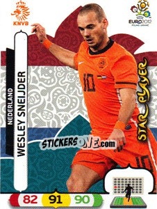 Sticker Wesley Sneijder - UEFA Euro Poland-Ukraine 2012. Adrenalyn XL - Panini