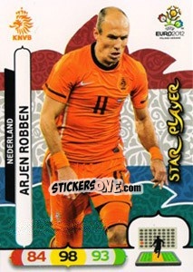 Sticker Arjen Robben - UEFA Euro Poland-Ukraine 2012. Adrenalyn XL n. 146 - Panini