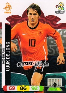 Cromo Luuk de Jong - UEFA Euro Poland-Ukraine 2012. Adrenalyn XL - Panini