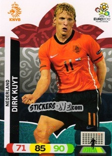 Sticker Dirk Kuyt - UEFA Euro Poland-Ukraine 2012. Adrenalyn XL n. 150 - Panini