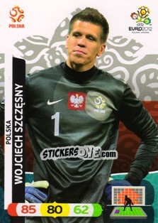 Sticker Wojciech Szczęsny - UEFA Euro Poland-Ukraine 2012. Adrenalyn XL - Panini