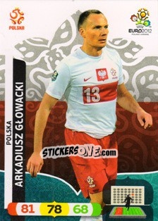 Sticker Arkadiusz Głowacki - UEFA Euro Poland-Ukraine 2012. Adrenalyn XL n. 152 - Panini