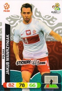 Sticker Jakub Wawrzyniak - UEFA Euro Poland-Ukraine 2012. Adrenalyn XL n. 154 - Panini
