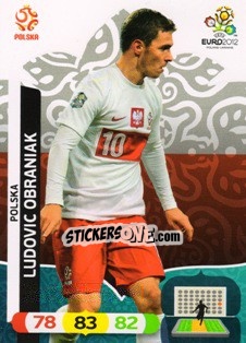 Sticker Ludovic Obraniak - UEFA Euro Poland-Ukraine 2012. Adrenalyn XL n. 159 - Panini