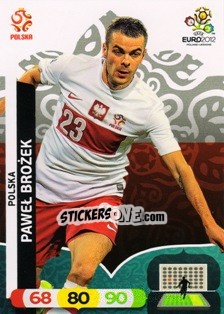 Sticker Paweł Brożek - UEFA Euro Poland-Ukraine 2012. Adrenalyn XL n. 161 - Panini