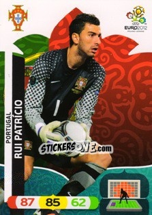 Sticker Rui Patrício - UEFA Euro Poland-Ukraine 2012. Adrenalyn XL n. 163 - Panini