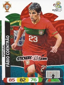 Sticker Fábio Coentrão - UEFA Euro Poland-Ukraine 2012. Adrenalyn XL n. 164 - Panini