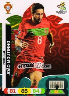 Sticker João Moutinho - UEFA Euro Poland-Ukraine 2012. Adrenalyn XL n. 173 - Panini