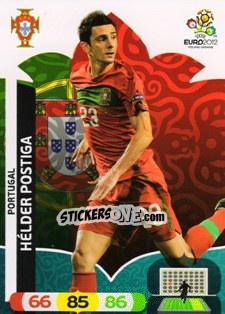 Cromo Hélder Postiga - UEFA Euro Poland-Ukraine 2012. Adrenalyn XL - Panini