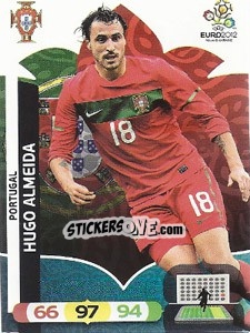 Sticker Hugo Almeida - UEFA Euro Poland-Ukraine 2012. Adrenalyn XL - Panini