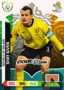 Sticker Shay Given - UEFA Euro Poland-Ukraine 2012. Adrenalyn XL - Panini