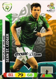 Sticker Sean St Ledger - UEFA Euro Poland-Ukraine 2012. Adrenalyn XL n. 180 - Panini