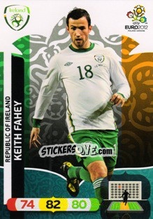 Sticker Keith Fahey - UEFA Euro Poland-Ukraine 2012. Adrenalyn XL - Panini