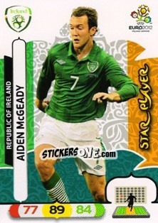 Sticker Aiden McGeady - UEFA Euro Poland-Ukraine 2012. Adrenalyn XL n. 185 - Panini
