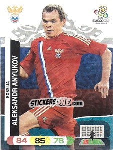 Sticker Aleksandr Anyukov - UEFA Euro Poland-Ukraine 2012. Adrenalyn XL n. 191 - Panini