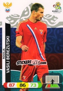 Sticker Vasili Berezutski - UEFA Euro Poland-Ukraine 2012. Adrenalyn XL n. 192 - Panini