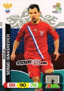 Sticker Sergei Ignashevich - UEFA Euro Poland-Ukraine 2012. Adrenalyn XL n. 193 - Panini