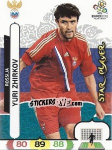 Sticker Yuri Zhirkov - UEFA Euro Poland-Ukraine 2012. Adrenalyn XL n. 195 - Panini