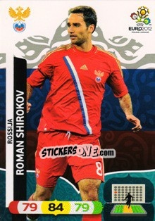 Sticker Roman Shirokov - UEFA Euro Poland-Ukraine 2012. Adrenalyn XL n. 196 - Panini