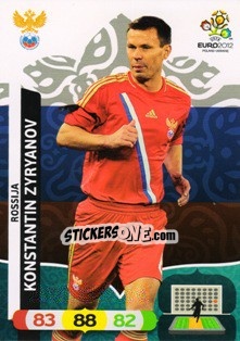 Sticker Konstantin Zyryanov - UEFA Euro Poland-Ukraine 2012. Adrenalyn XL n. 197 - Panini