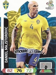 Sticker Daniel Majstorovic - UEFA Euro Poland-Ukraine 2012. Adrenalyn XL - Panini