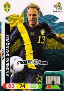 Sticker Andreas Granqvist - UEFA Euro Poland-Ukraine 2012. Adrenalyn XL n. 205 - Panini